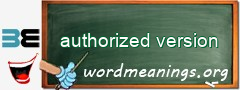 WordMeaning blackboard for authorized version